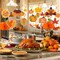 40PCS Thanksgiving Decorations Set – Pre-Assembled Banner & Garland for Fall Harvest Home and Office Decor (Thanksgiving 01)